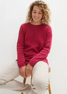 Pull col rond en maille milano Essential, bonprix