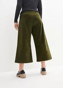 Jupe-culotte en velours côtelé stretch avec taille haute confortable, longueur 7/8, bonprix