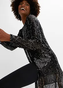 Long gilet à sequins, bonprix