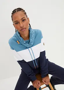 Sweat 100% coton à col imprimé, bonprix