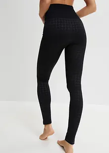 Legging thermo sans couture avec intérieur doux et motif pied-de-poule, bonprix