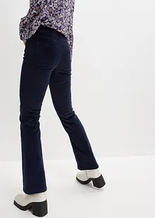 Pantalon en velours côtelé extensible, Bootcut, bonprix