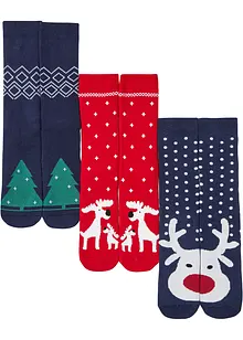 Lot de 3 paires de chaussettes thermiques avec intérieur éponge doux et carte cadeau, bonprix