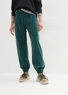 Pantalon confortable en velours côtelé avec grandes poches et taille élastiquée, bonprix