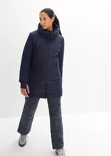 Veste longue outdoor matelassée avec softshell, bonprix