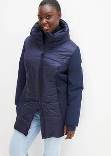 Veste longue outdoor matelassée avec softshell, bonprix