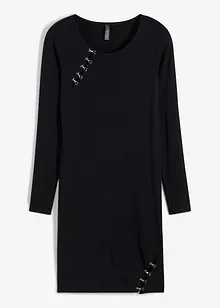 Robe jersey à œillets, bonprix