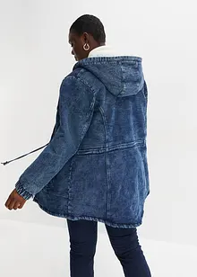 Parka en jean avec maille peluche, bonprix