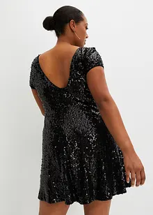 Robe à sequins avec décolleté dos plongeant, bonprix