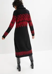 Robe midi en maille motif norvégien, bonprix