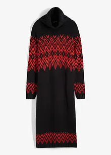 Robe midi en maille motif norvégien, bonprix