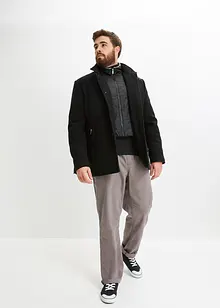 Lot de 2 pantalons droits taille élastiquée 100% coton, Regular, bonprix