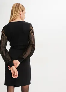 Robe en jersey à manches dentelle, bonprix