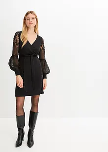 Robe en jersey à manches dentelle, bonprix