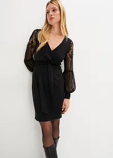 Robe en jersey à manches dentelle, bonprix