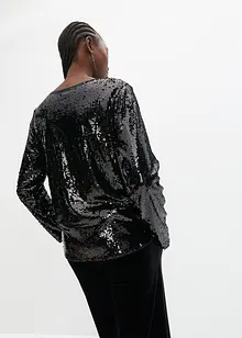 Blouse en paillettes, bonprix