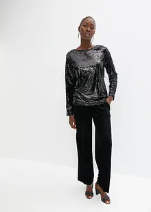 Blouse en paillettes, bonprix