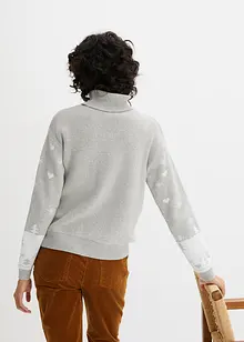 Pull de Noël en maille fine à col roulé, bonprix