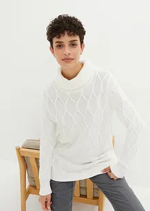 Pull en maille torsadée, bonprix