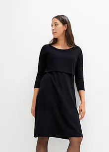 Robe en maille de grossesse et d'allaitement avec fil brillant, bonprix