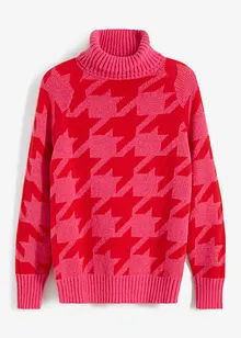 Pull col roulé à motif, bonprix