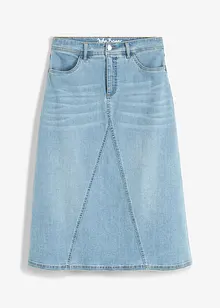 Jupe en jean extensible, taille haute, bonprix