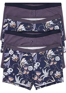 Lot de 4 boxers femme avec coton, bonprix