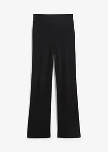 Pantalon Punto di Roma taille haute avec tour de taille confortable, Flared, bonprix