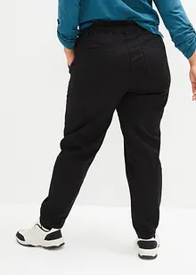 Pantalon en twill à taille haute élastiquée, bonprix
