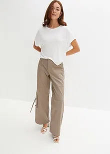 Pantalon cargo en satin, bonprix