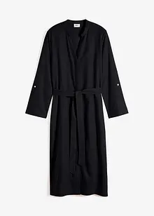 Robe en lin à poches et manches 3/4 à retrousser, bonprix