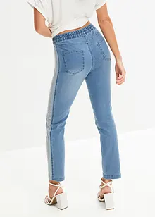 Jean stretch avec empiècements latéraux contrastants, BODYFLIRT