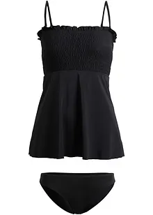 Tankini bandeau smocké (ens. 2 pces), bonprix