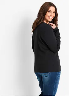 T-shirt manches longues 100% coton à col rond, bonprix
