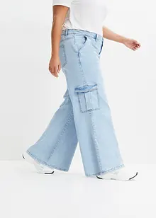 Jean cargo large, taille mi-haute, bonprix