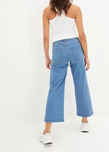 Jean taille moyenne, jambe évasée, cropped, bonprix