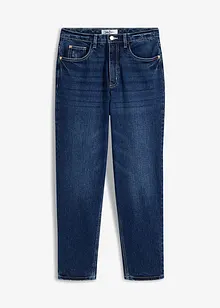 Jean mom taille haute, peu extensible, cropped, bonprix