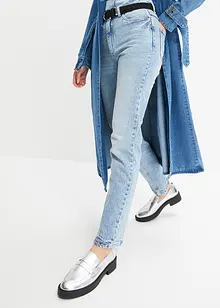 Jean droit taille haute, peu stretch, bonprix