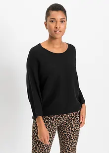 Pull côtelé oversize en viscose mélangée, bonprix