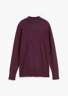 Pull basique en maille fine à col montant, bonprix