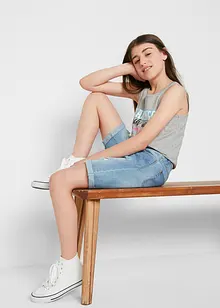 Short en jean extensible taille mi-haute, bonprix