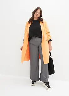 Pantalon large à pinces avec taille haute confortable et ajustable, bonprix