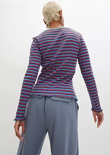 T-shirt côtelé rayé, bonprix