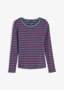 T-shirt côtelé rayé, bonprix