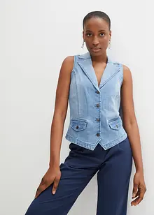 Gilet sans manches en jean extensible, bonprix