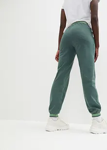 Lot de 2 pantalons molletonnés en coton mélangé, bonprix