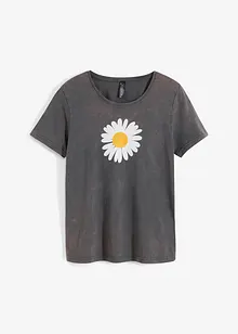 T-shirt imprimé délavé à l'acide, bonprix