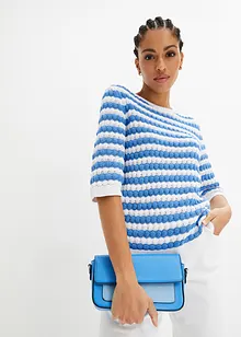 T-shirt en maille, manches 1/2, bonprix