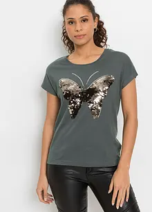 T-shirt à paillettes, bonprix