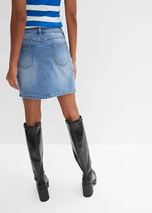 Jupe en jean avec rivets, bonprix